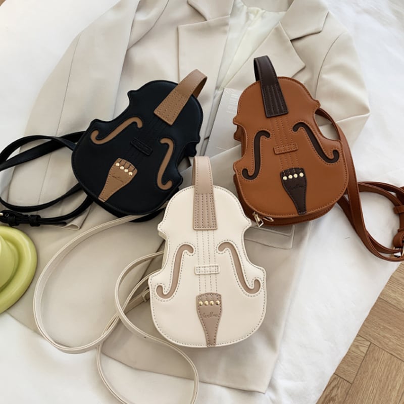 音楽家のバイオリン型ショルダーバッグ