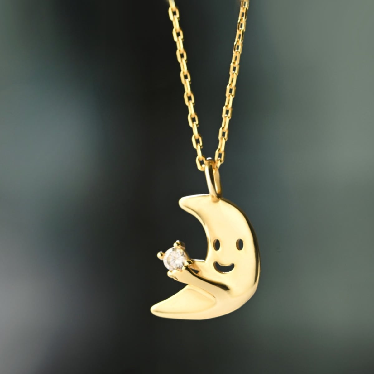 お月さまときらきらスター ネックレス A | Kuroneko Kazari