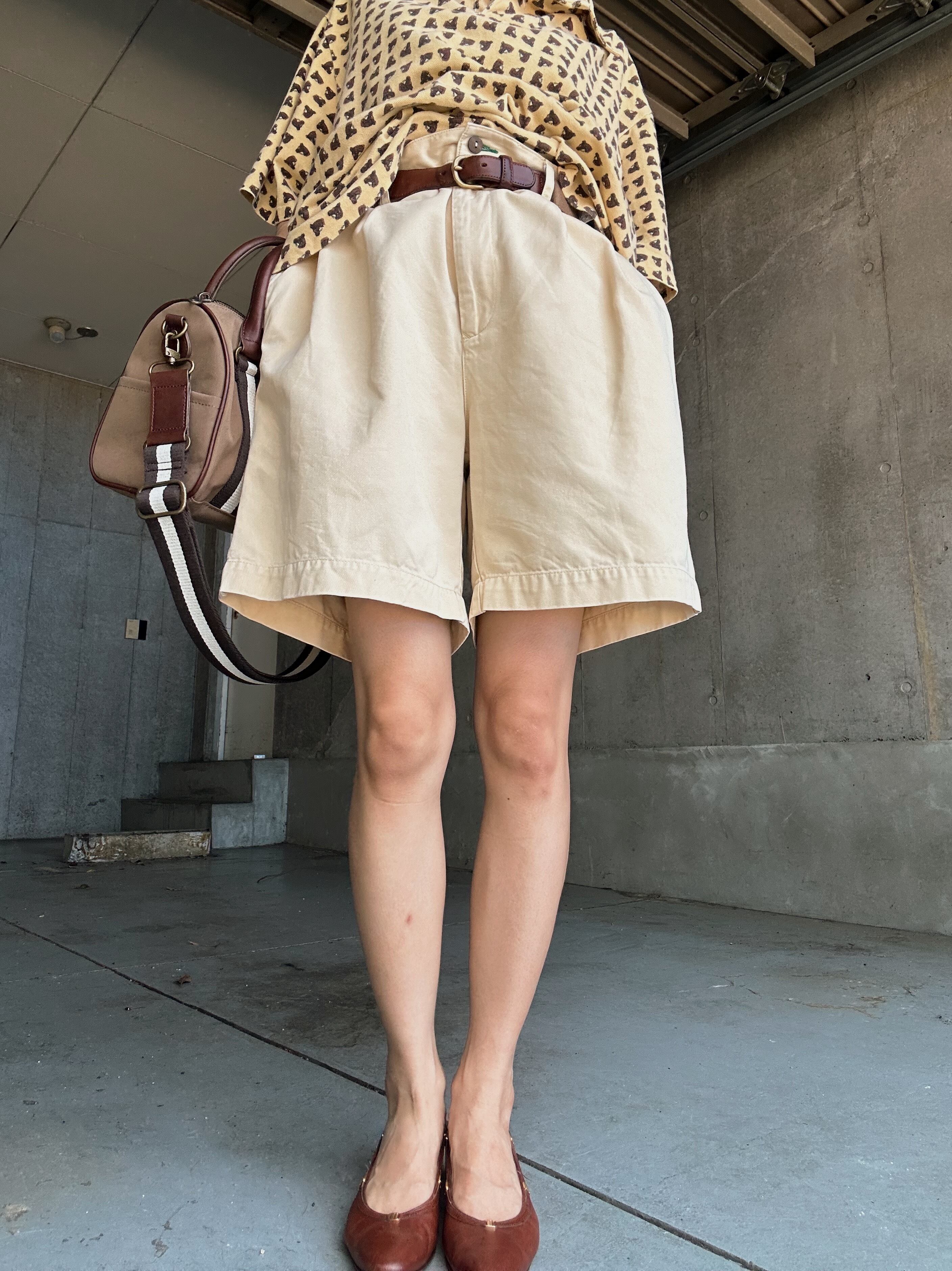 (PT839)90‘s OLD TOMMY HILFIGER 2tac cotton shorts(yellow)