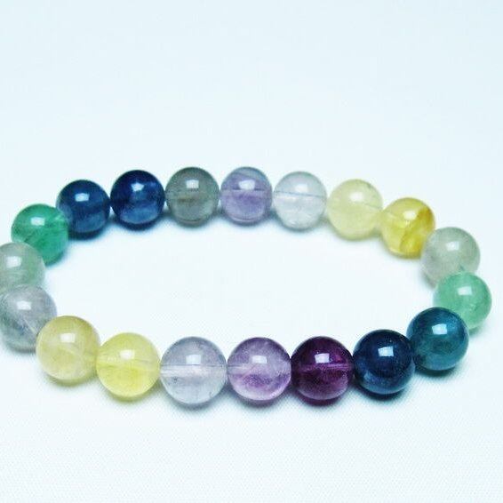 フローライト ブレスレット 11mm 蛍石 螢石 ブレス 一点物 メール便可 [M便 1/10] 111-45690