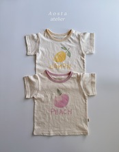 【取寄/韓国直送】Aosta 26/SM レモンピーチTシャツ｜夏服｜韓国子供服