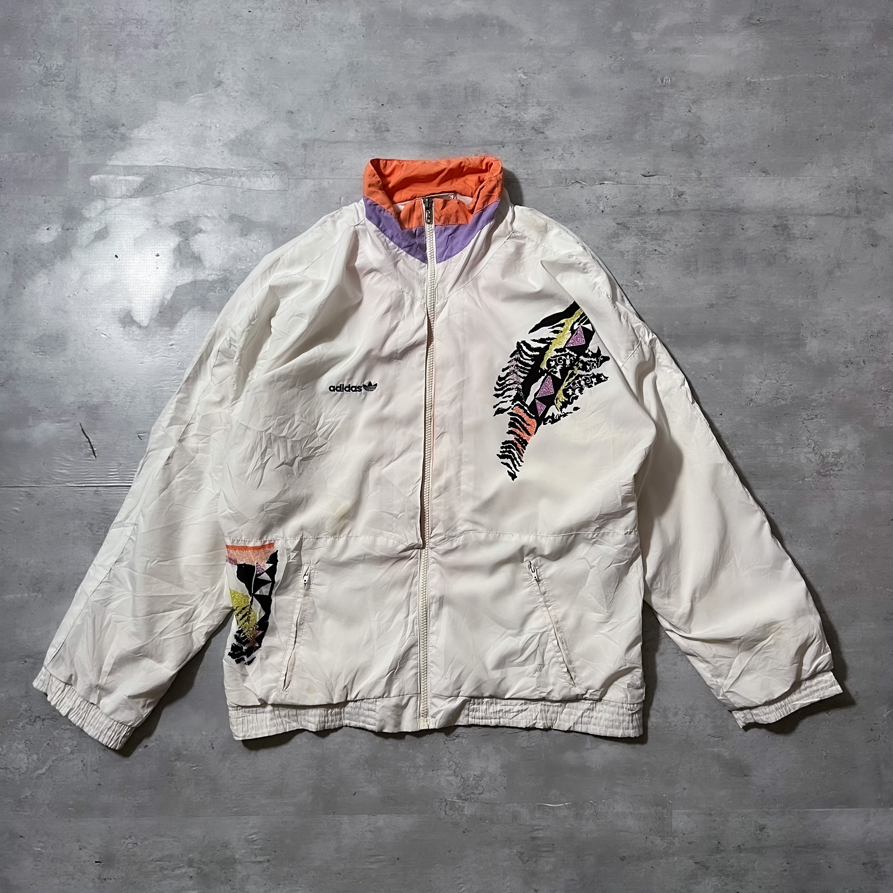 80s “adidas” art nylon jacket 銀タグ 西ドイツ企画 80年代
