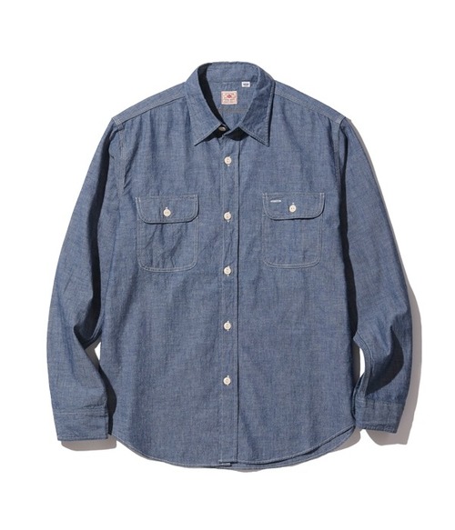 SUGAR CANE Lot No. SC29682 / RED CHAMBRAY WORK SHIRT (LONG SLEEVE)