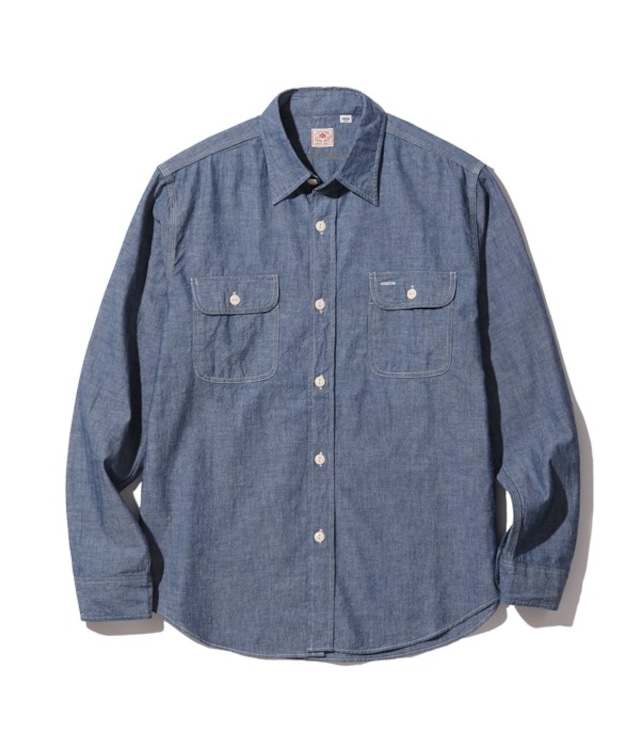 SUGAR CANE Lot No. SC29682 / RED CHAMBRAY WORK SHIRT (LONG SLEEVE)