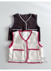 韓国子供服 / 26winter / my bebe / メロベスト / キッズ / 冬服 *XS~XL*