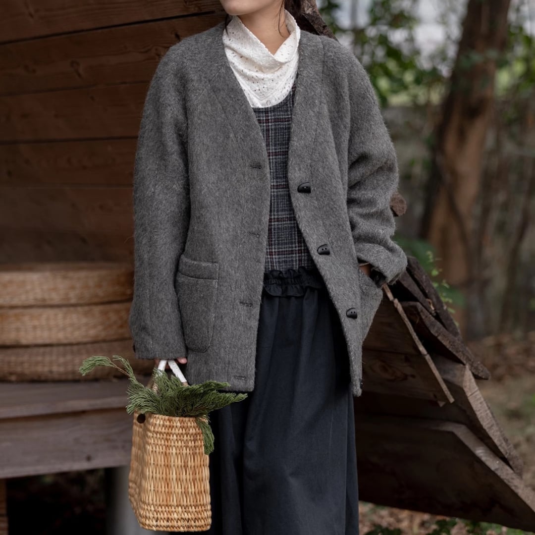 Vネッククラシカルコート F3944