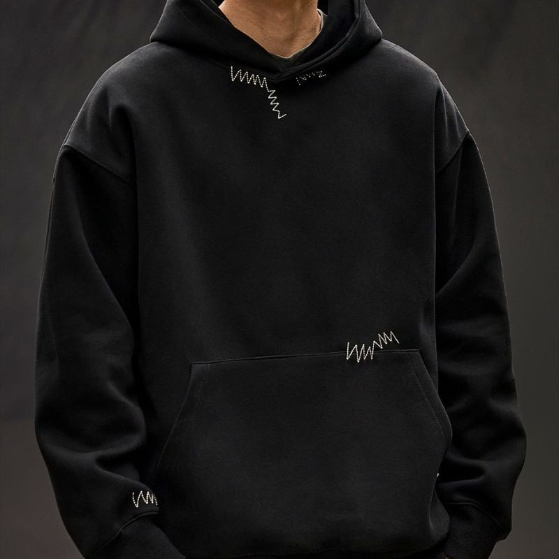 ステッチデザインカジュアルパーカー C10763