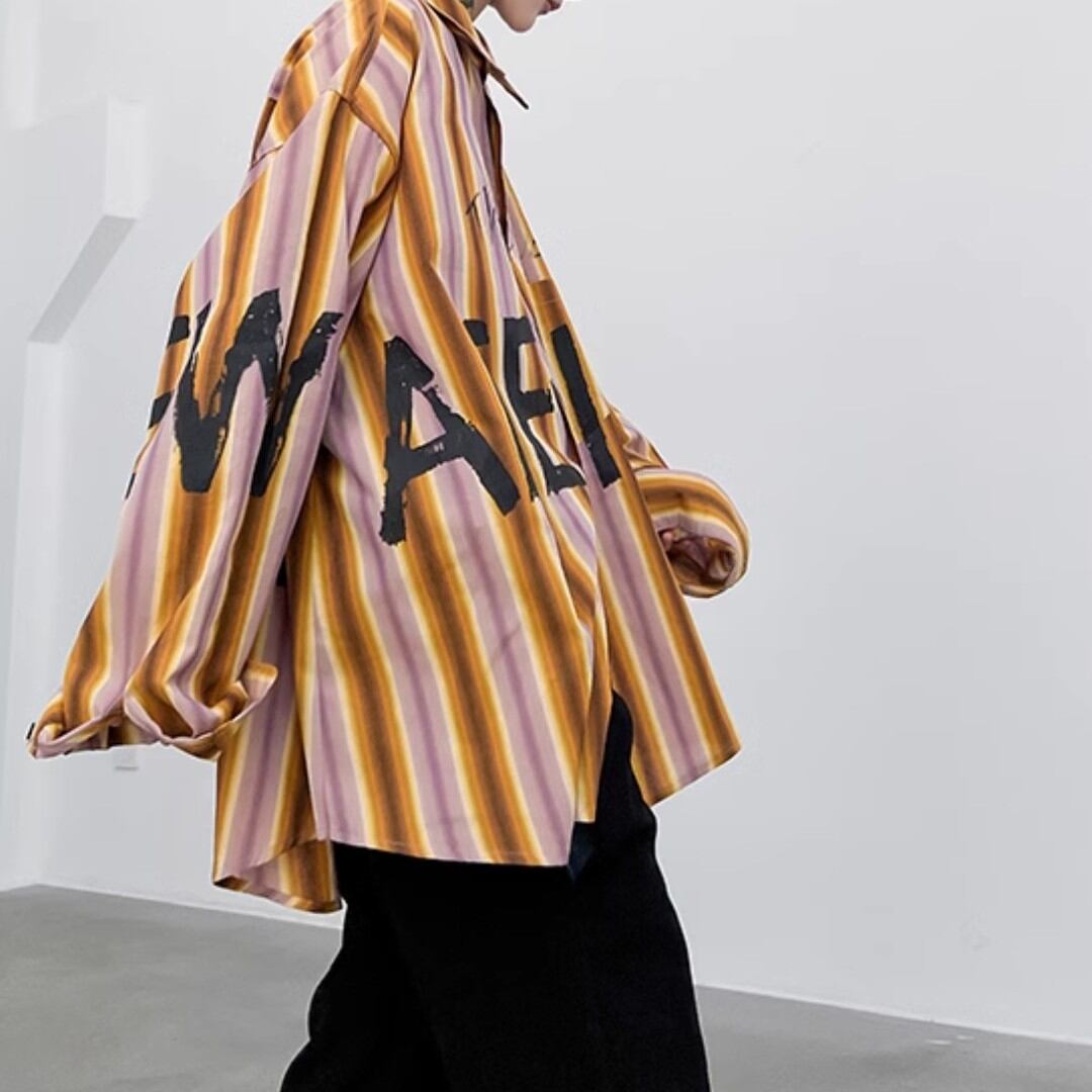 スペルデザイン ストライプシャツ 2colors 00216 | modeluxia