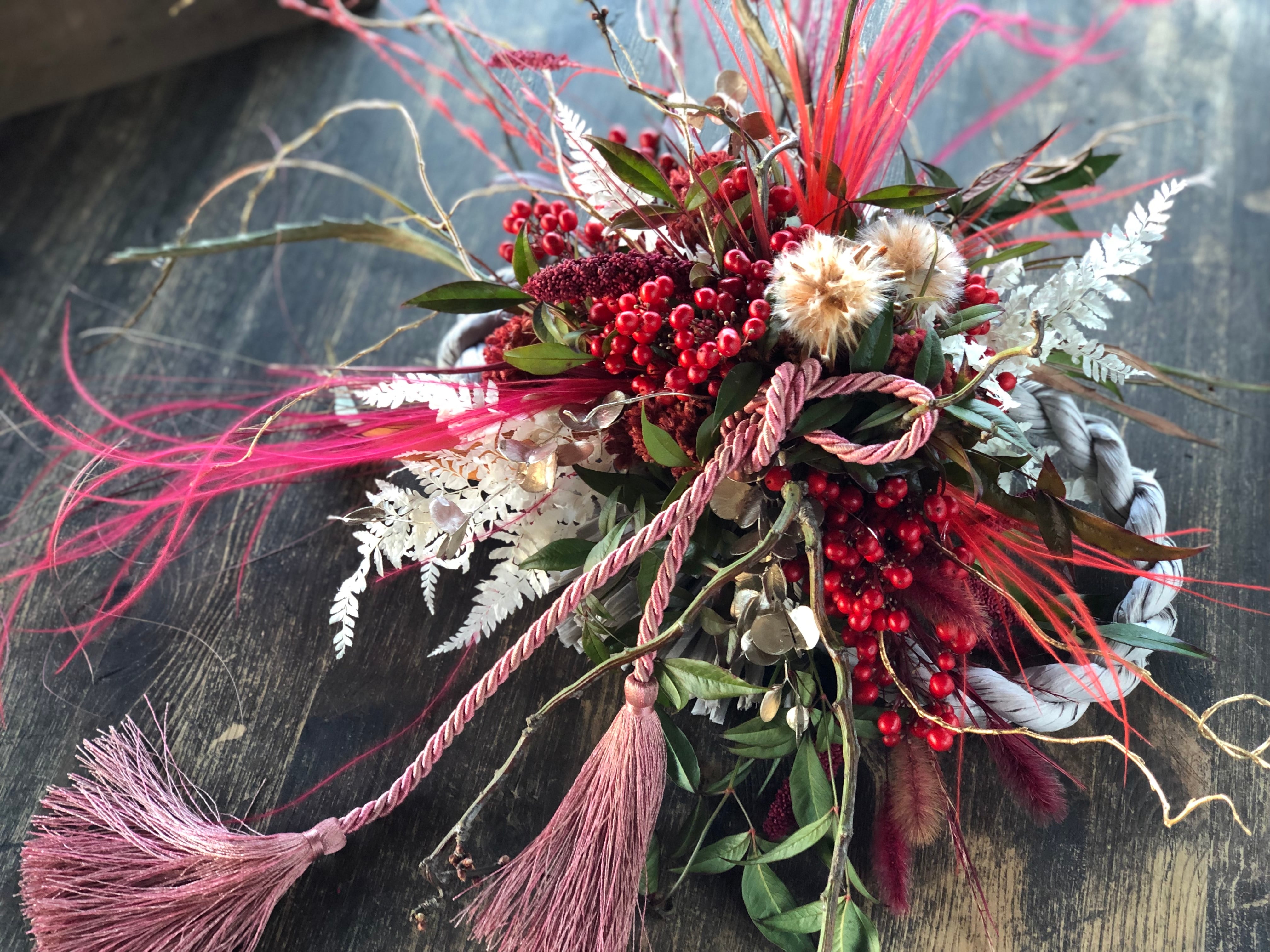 ※ご予約No.16  she is matilda. お正月しめ縄飾り 計2点