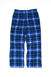 Blue check easy pants