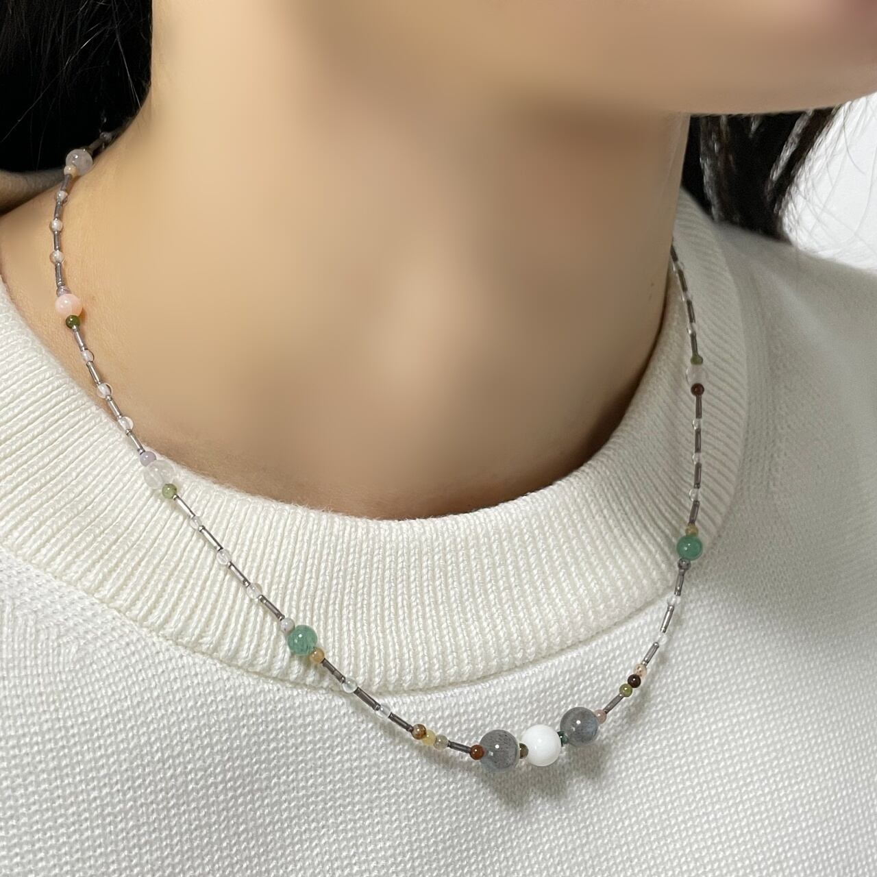 白珊瑚/天然石/ネックレス/カレンシルバー | ChocoRal Jewelry