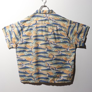 極美品 XL マヒマヒ 95年 Patagonia パタゴニア パタロハ 総柄 アロハシャツ pataloha mahimahi