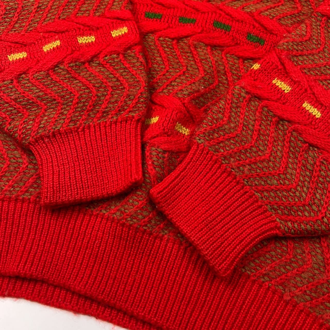 美品 santa fe サンタフェ デザイン ウールニットセーター サイズ 40/3 /レッド