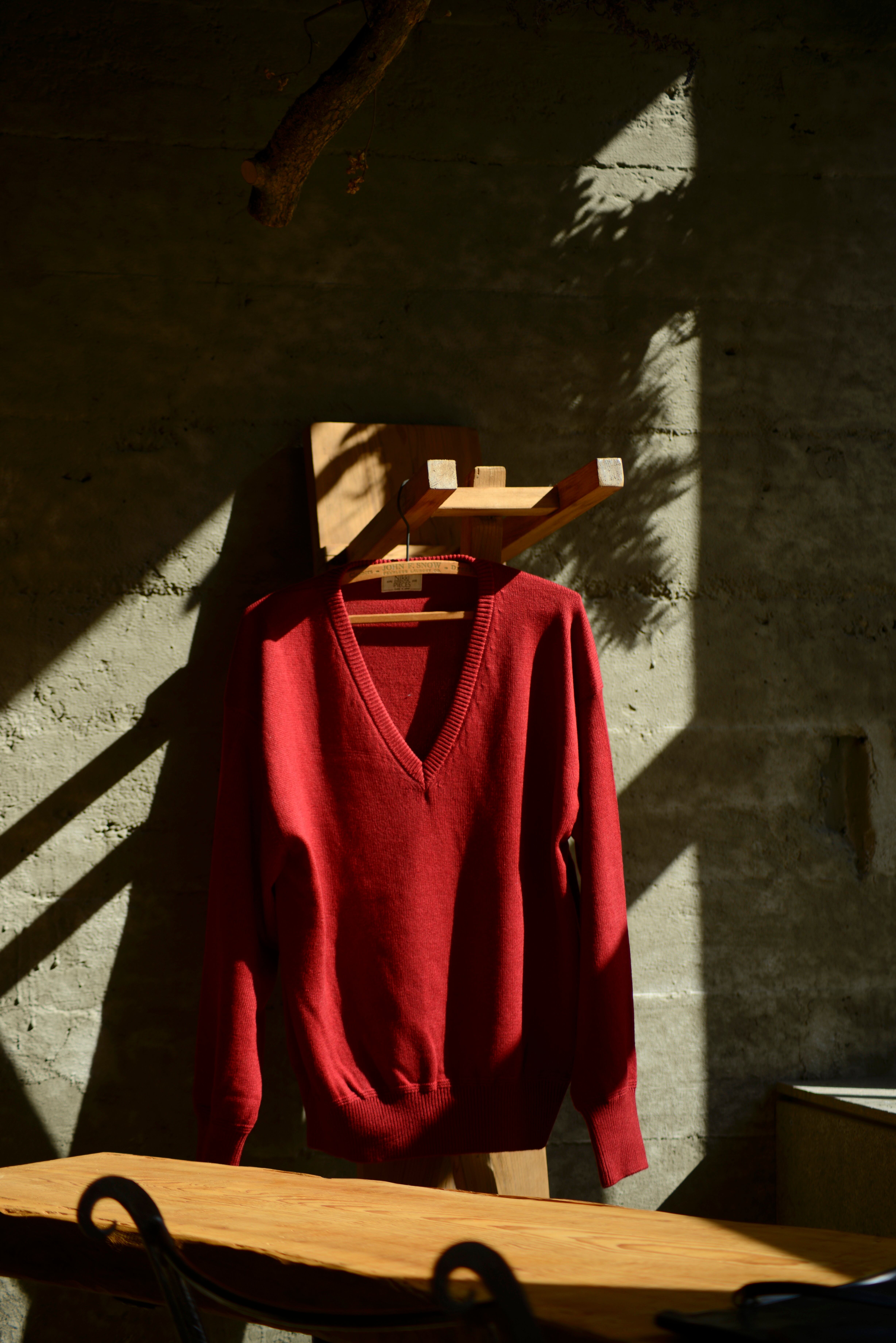 Nikki ESSENTIAL PIECES / wool cashmere mix felting crew neck zip