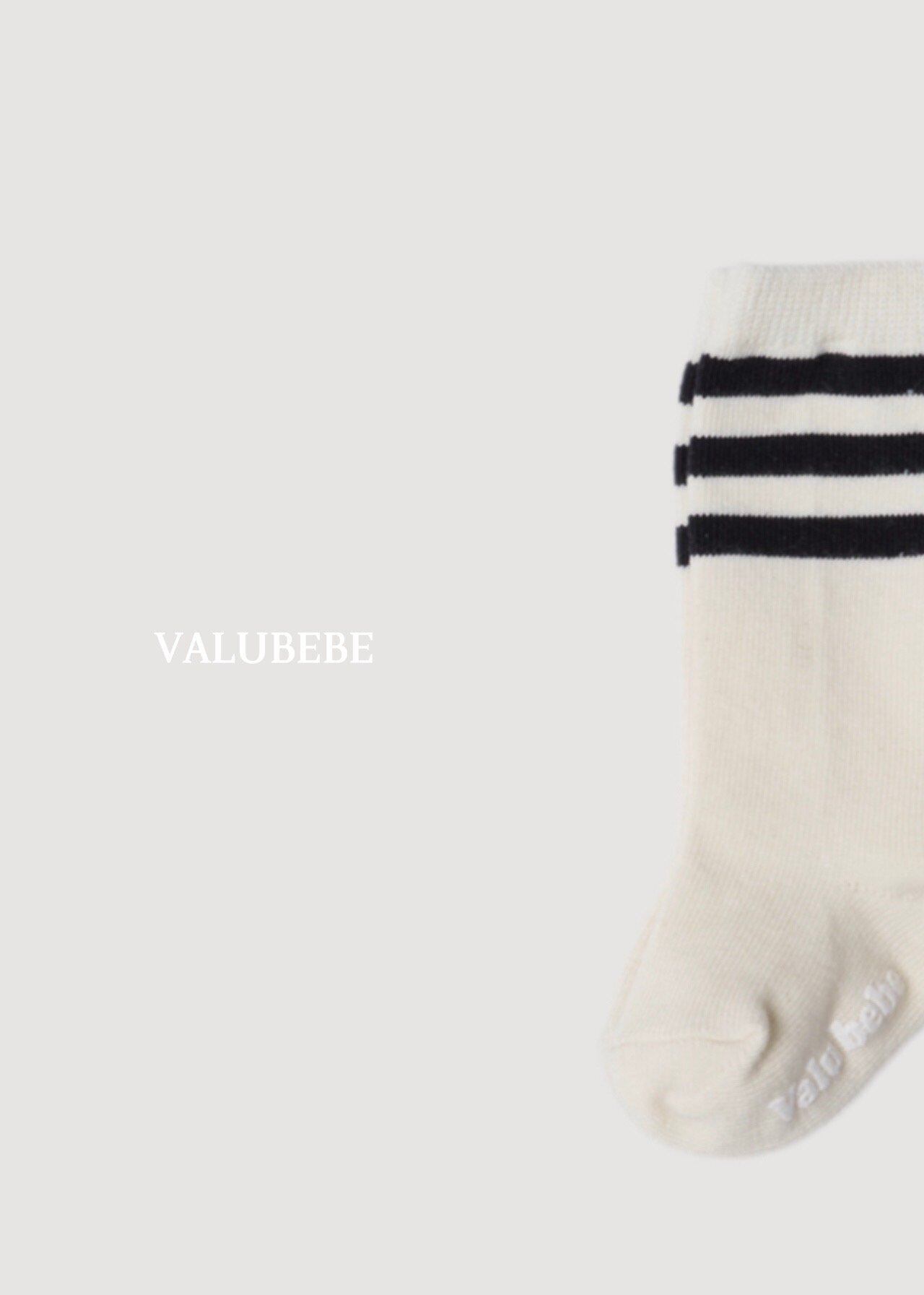 送料無料【予約】/ ベーシックラインソックス(3足セット) / valubebe