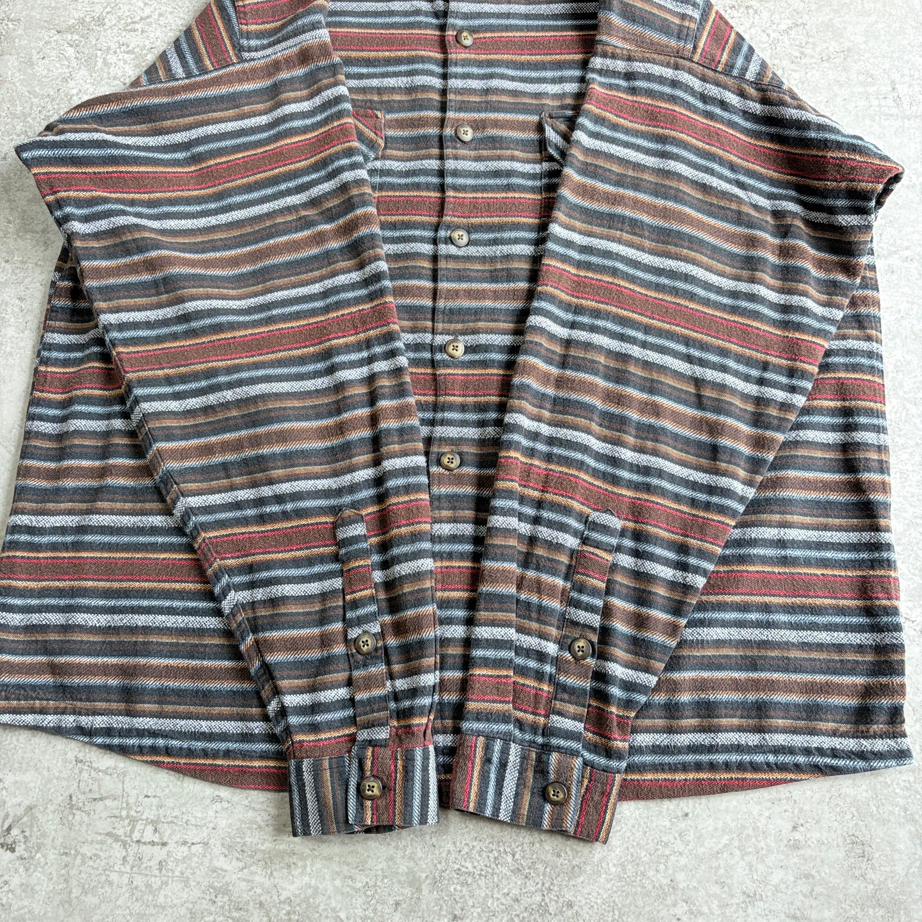 90s 1999年製 patagonia Heavy Flannel shirt 【strata black】 | Que