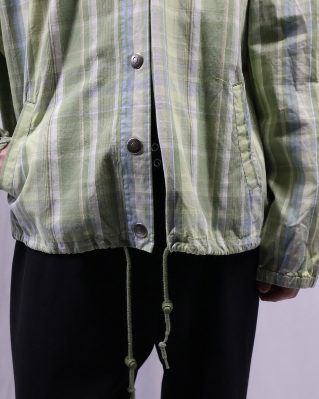 coloring check hoodie jacket