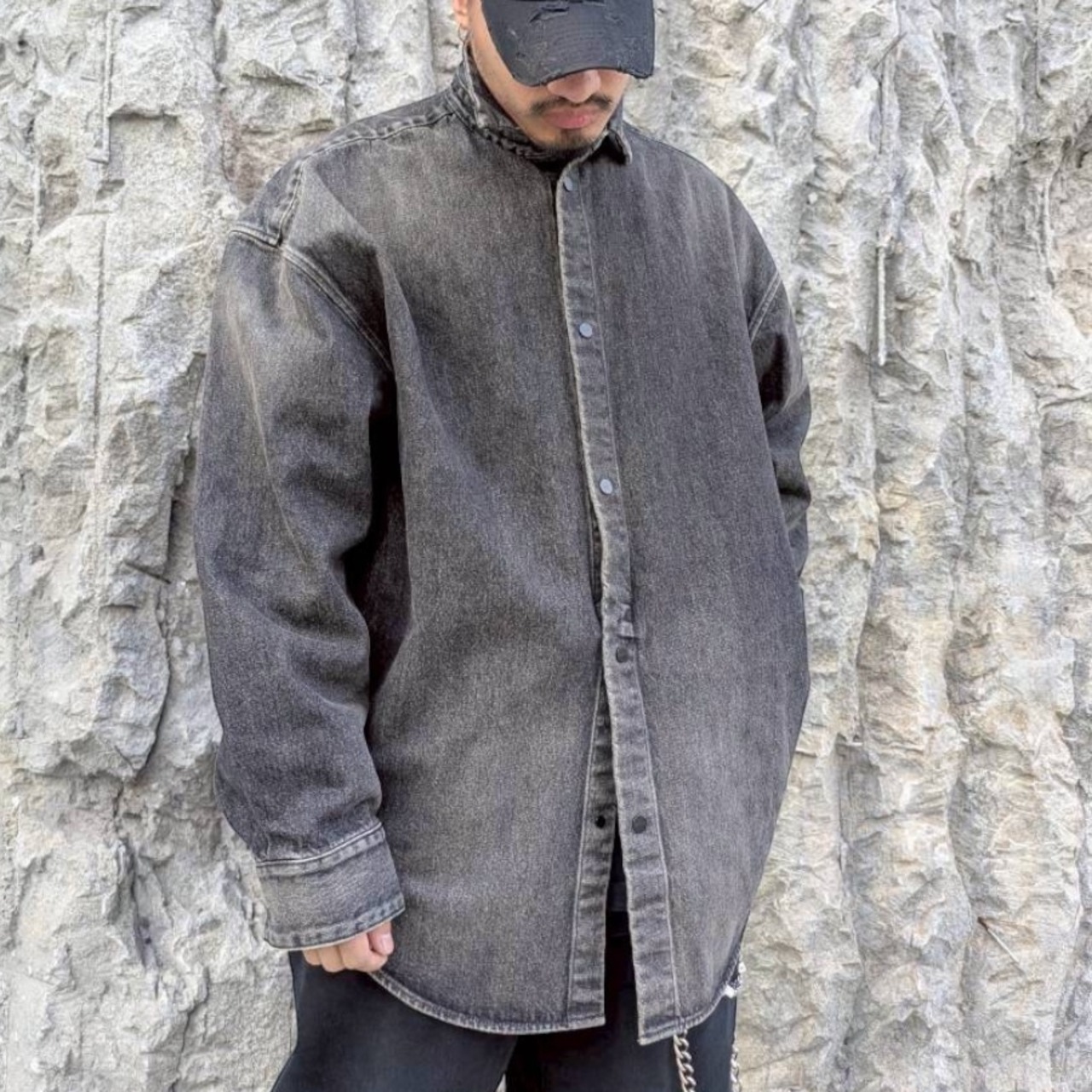 【FEAR OF GOD】SNAP FRONT DENIM OVERSHIRT - 15