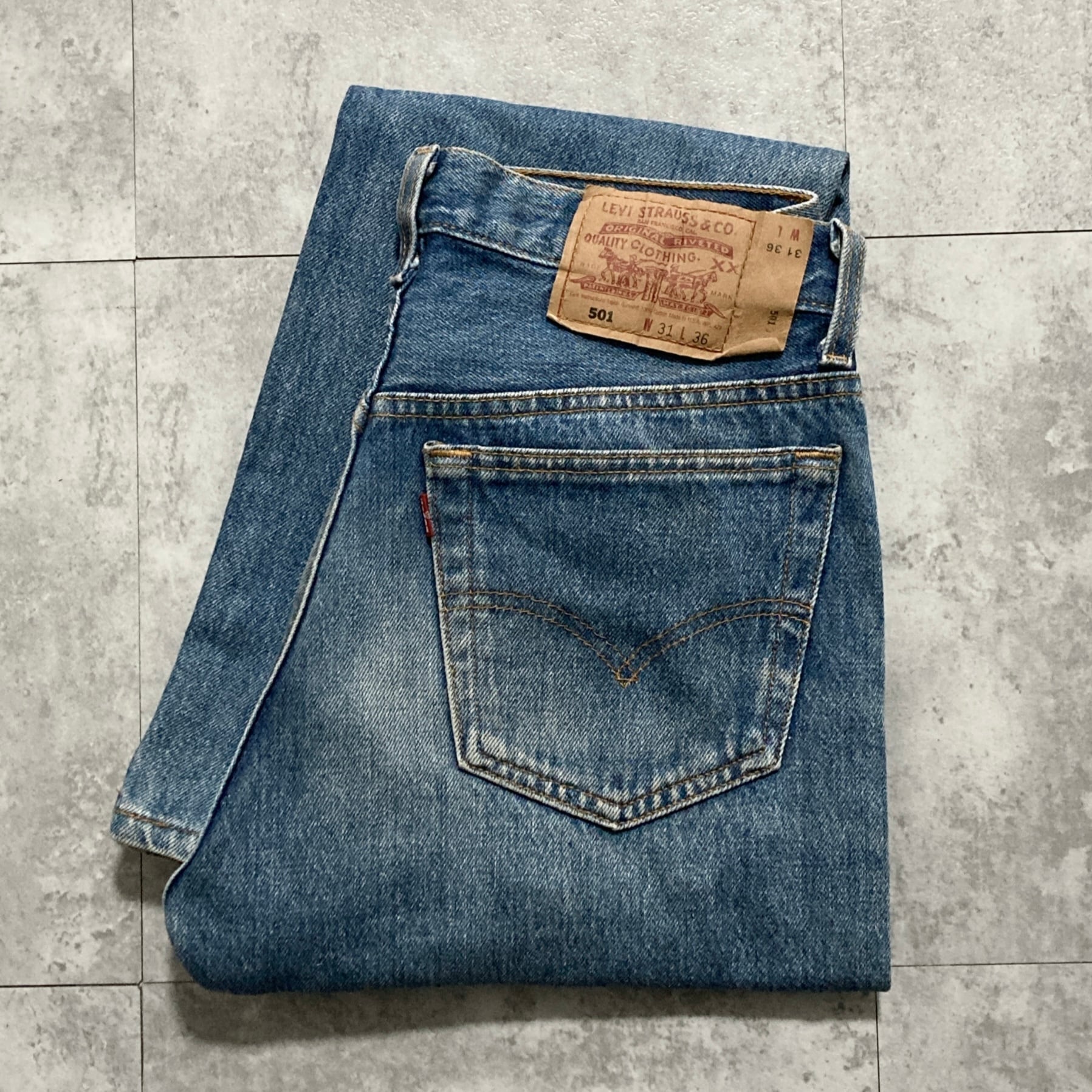 W30 L34】90s US.Levis 501 リーバイス エルパソ工場(522) ボタン裏