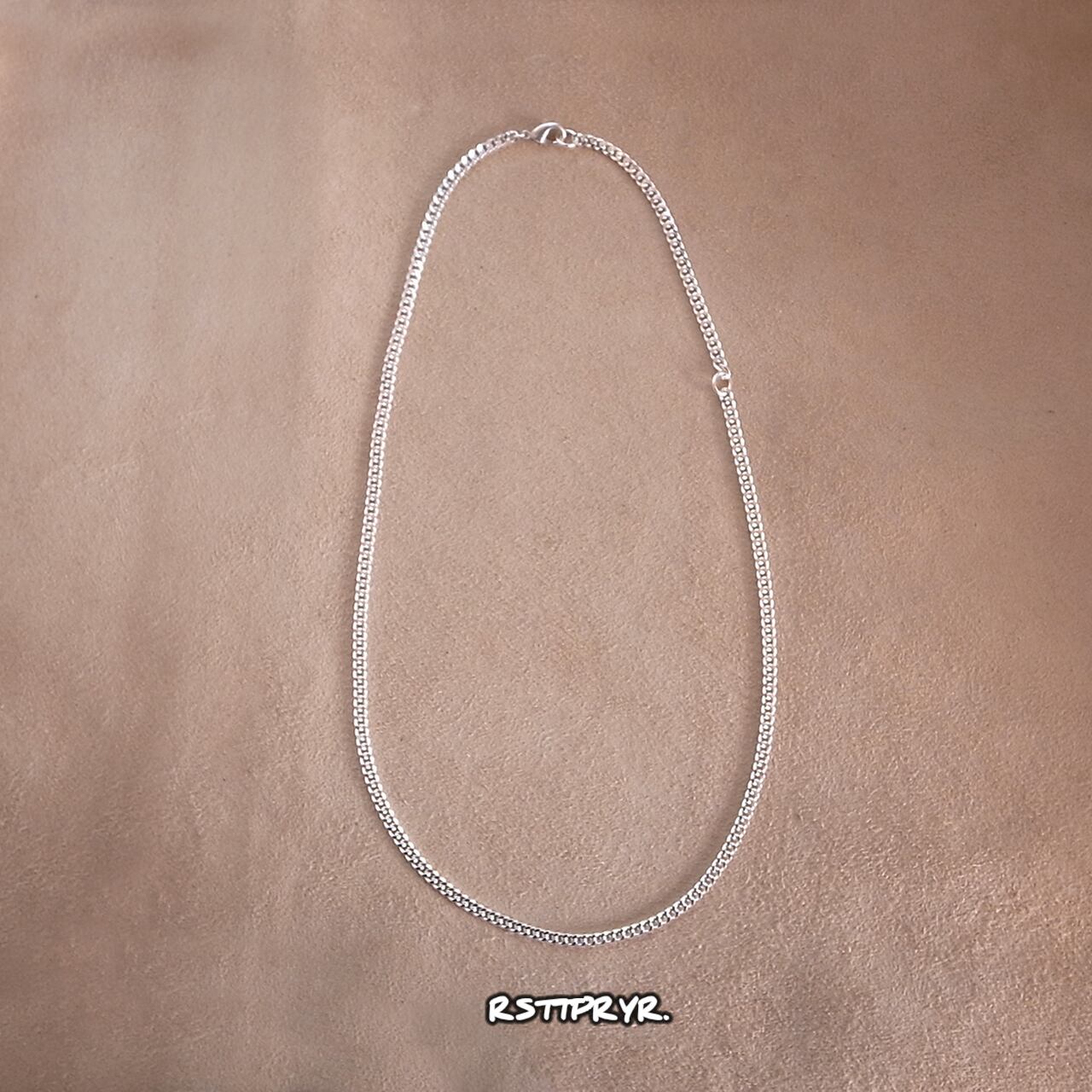 3.7mm FLAT LINK CHAIN NECKLACE- SILVER / 3.7mm 喜平チェーン