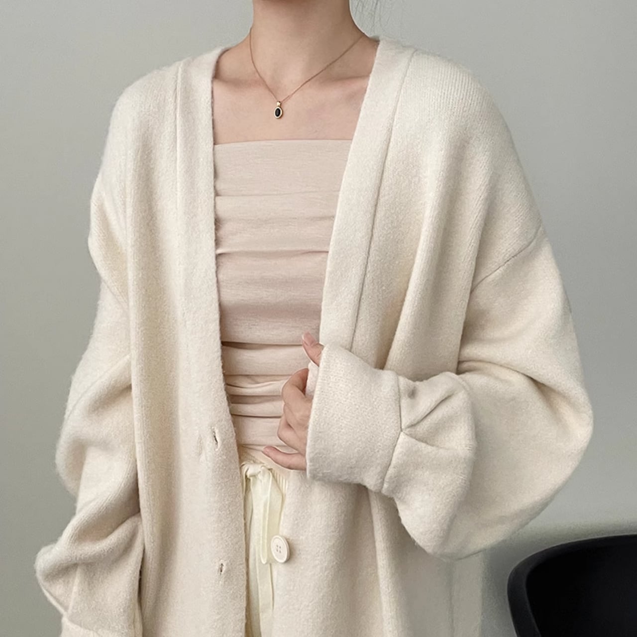 ドロップショルダーニットカーディガン(5color) | Porter-Bonheur