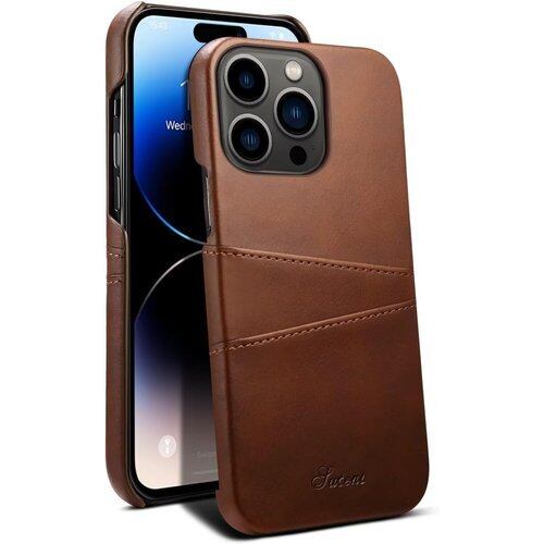 Aikutaysa iPhone 15 Pro Max 用 ケース バック カバー アイフォン15 プロマックス ケース カバー 高級PUレザー 2枚カード収納 薄い ハンドメイド 軽量 シンプル 使いやすい 2406