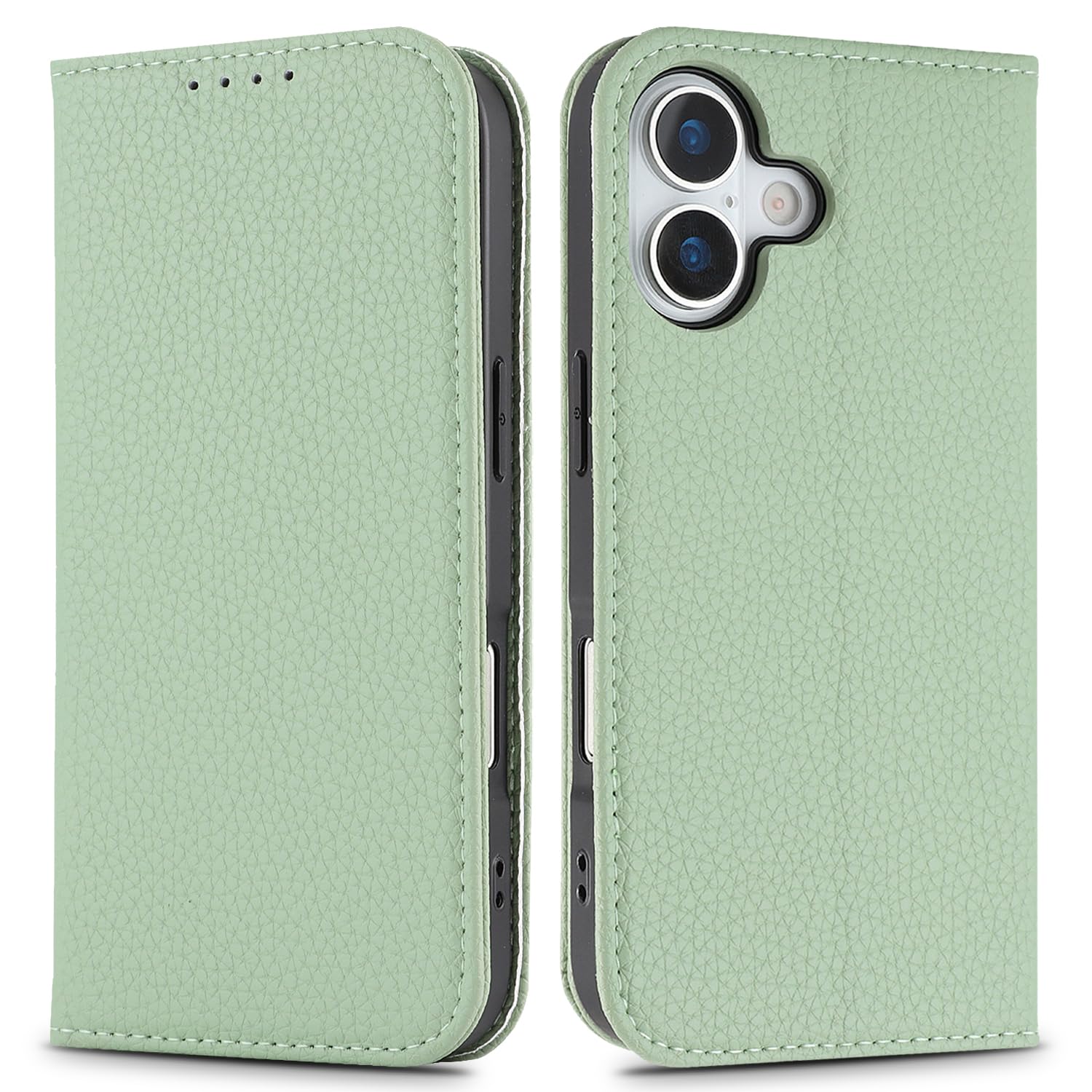 iPhone 17 用 ケース 手帳型 対応 いPhone17 アイホン17 アイフォン17 iPhone17 手帳 レザー カバー アイホン アイフォン 携帯カバー CASE 適用 iCoverCase マグネット カードケース 茘枝紋 滑り止め スマホケース 緑 グリーン