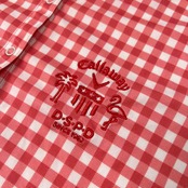 Callaway キャロウェイ チェック柄 ハイネック 半袖 ドライ ポロシャツ サイズ M /レディース/ピンク系
