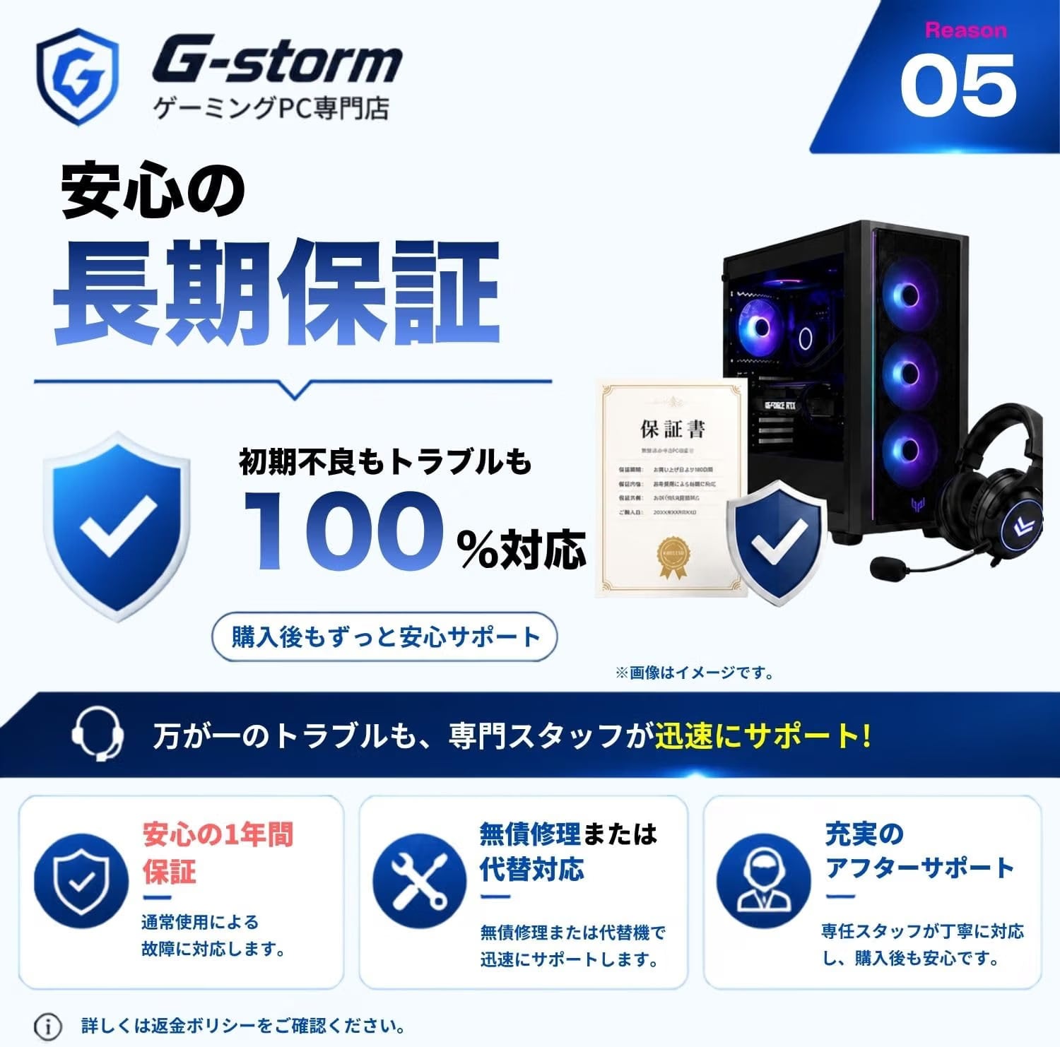 G-Storm ゲーミングPC デスクトップ Ryzen 5 4500 RTX 4060 8G メモリ
