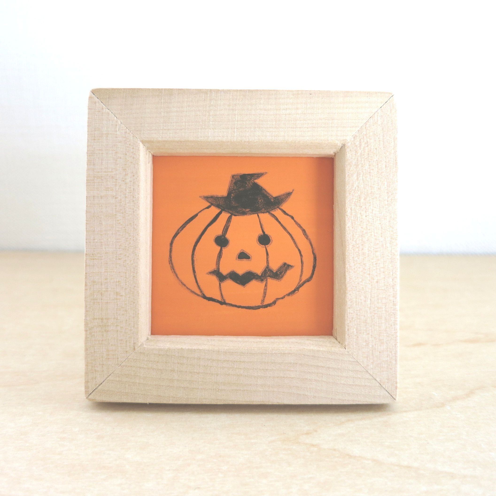 ミニチュア】ハロウィン額縁ポスター2枚セット✽handmade ミニチュア】ハロウィン額縁ポスター2枚セット✽handmade