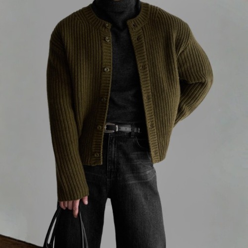 スタンドネックリブカーディガン   　TB1760 画像