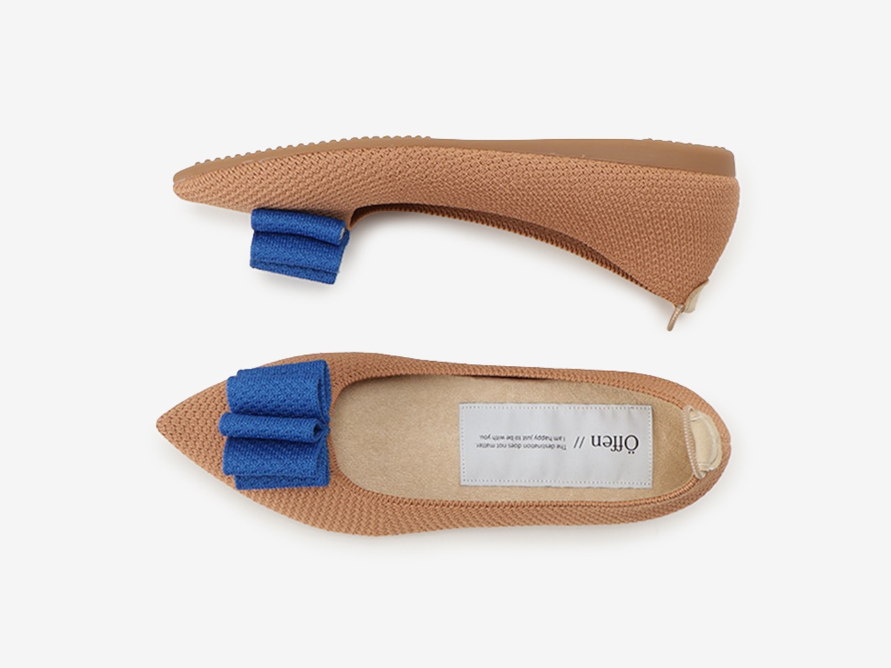 pointed-CURLS / BLUE & BEIGE