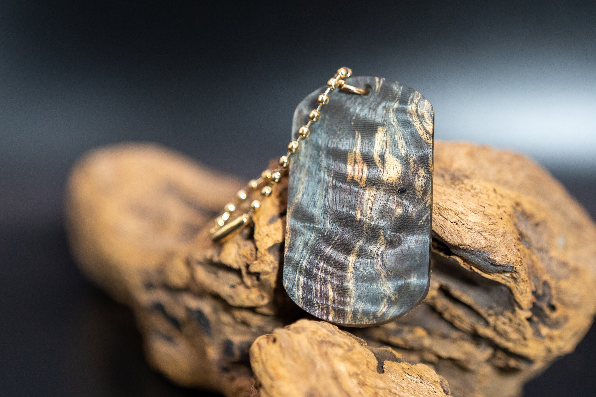 【 イマジナリー朧「棘」 】スタビライズウッド 栃変杢 ドッグタグ