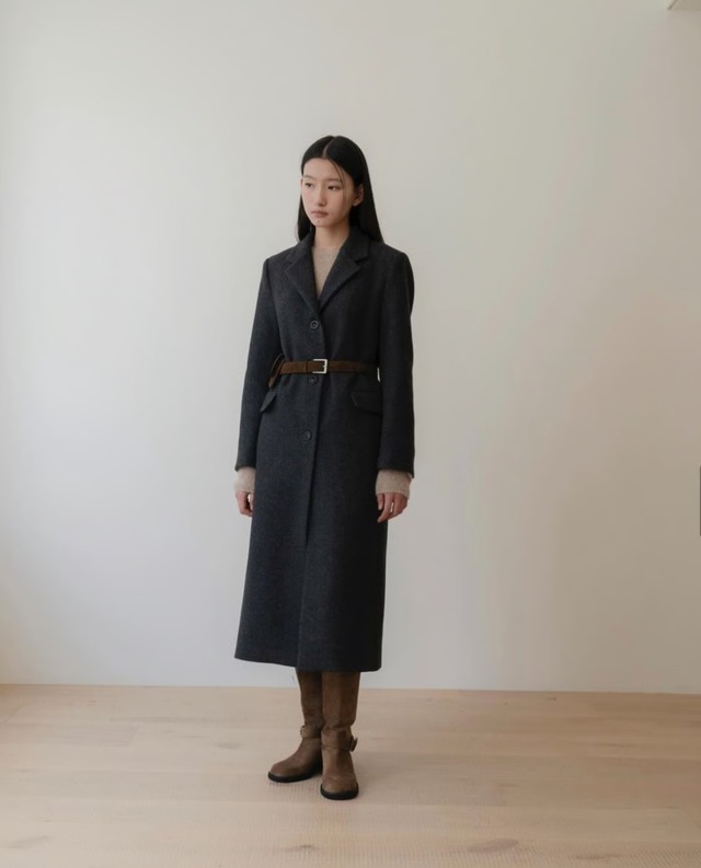 (予約) miel / Single wool coat 3color