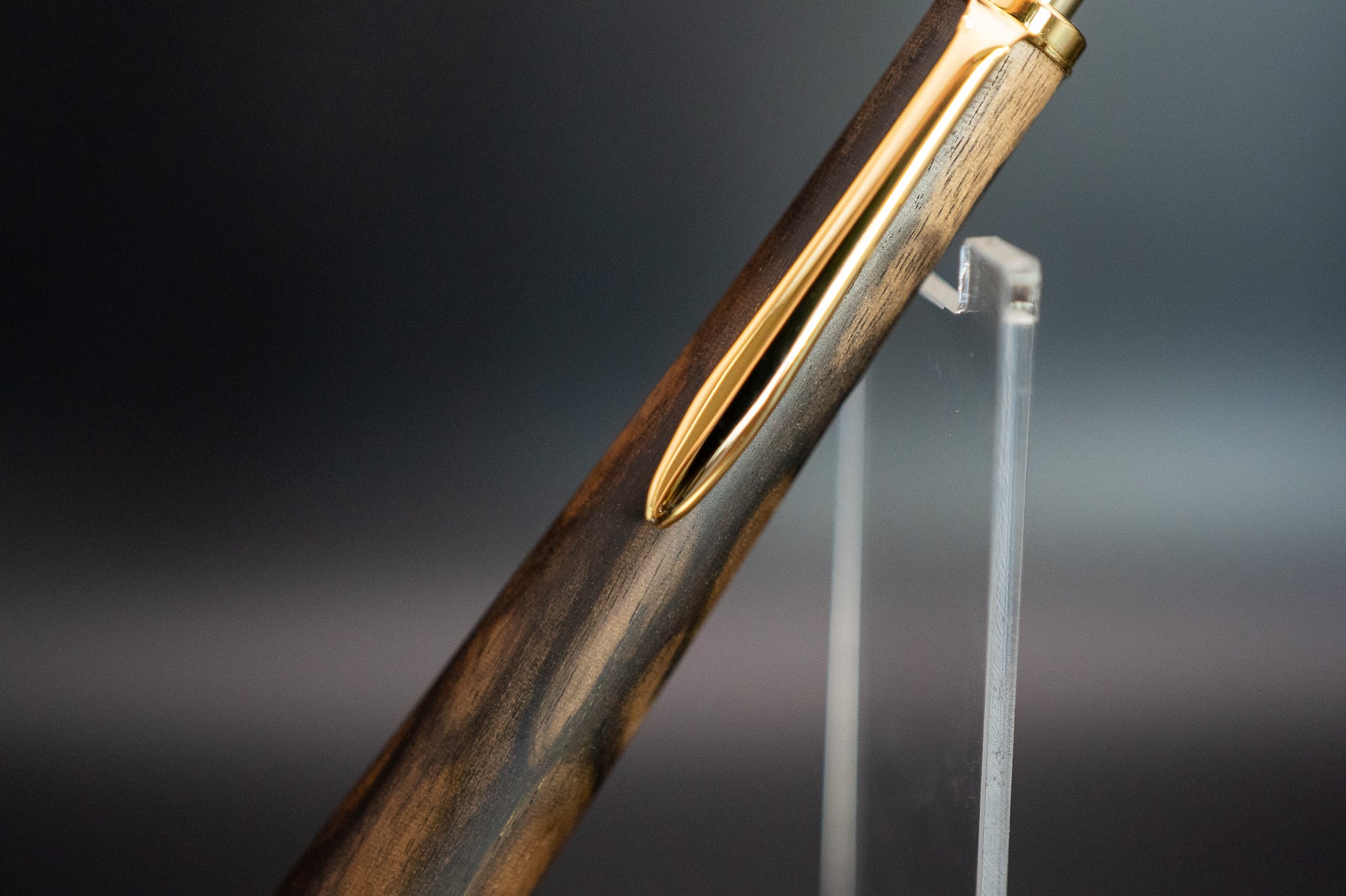 【魅惑の黒い紋様】 黒柿孔雀杢 極上 gold MP