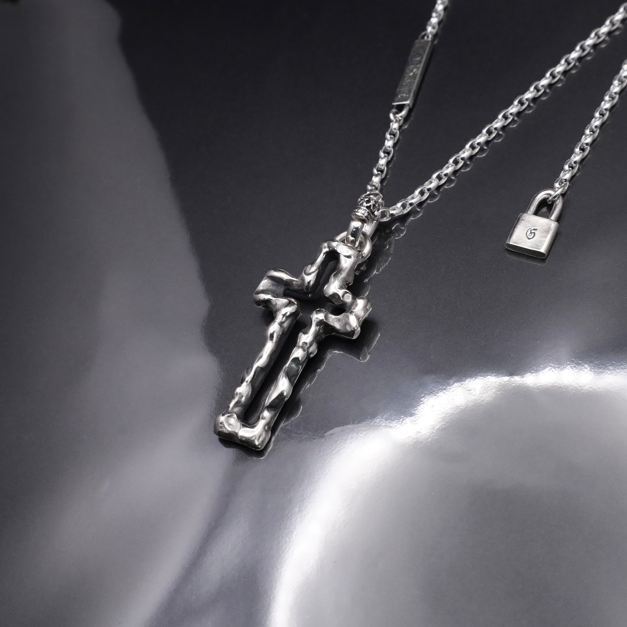 OPEN CROSS LARGE NECKLACE #2 with GODSIZE® I.D. TAG / オープンクロスラージ#2ネックレス ゴッドサイズ® I.D.タグ