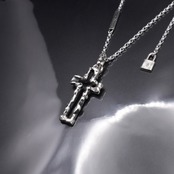 OPEN CROSS LARGE NECKLACE #2 with GODSIZE® I.D. TAG / オープンクロスラージ#2ネックレス ゴッドサイズ® I.D.タグ