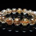 キャッツアイルチルクォーツ ブレスレット 13mm ルチルクォーツ ブレス 一点物 メール便可 [M便 1/10] 111-45911