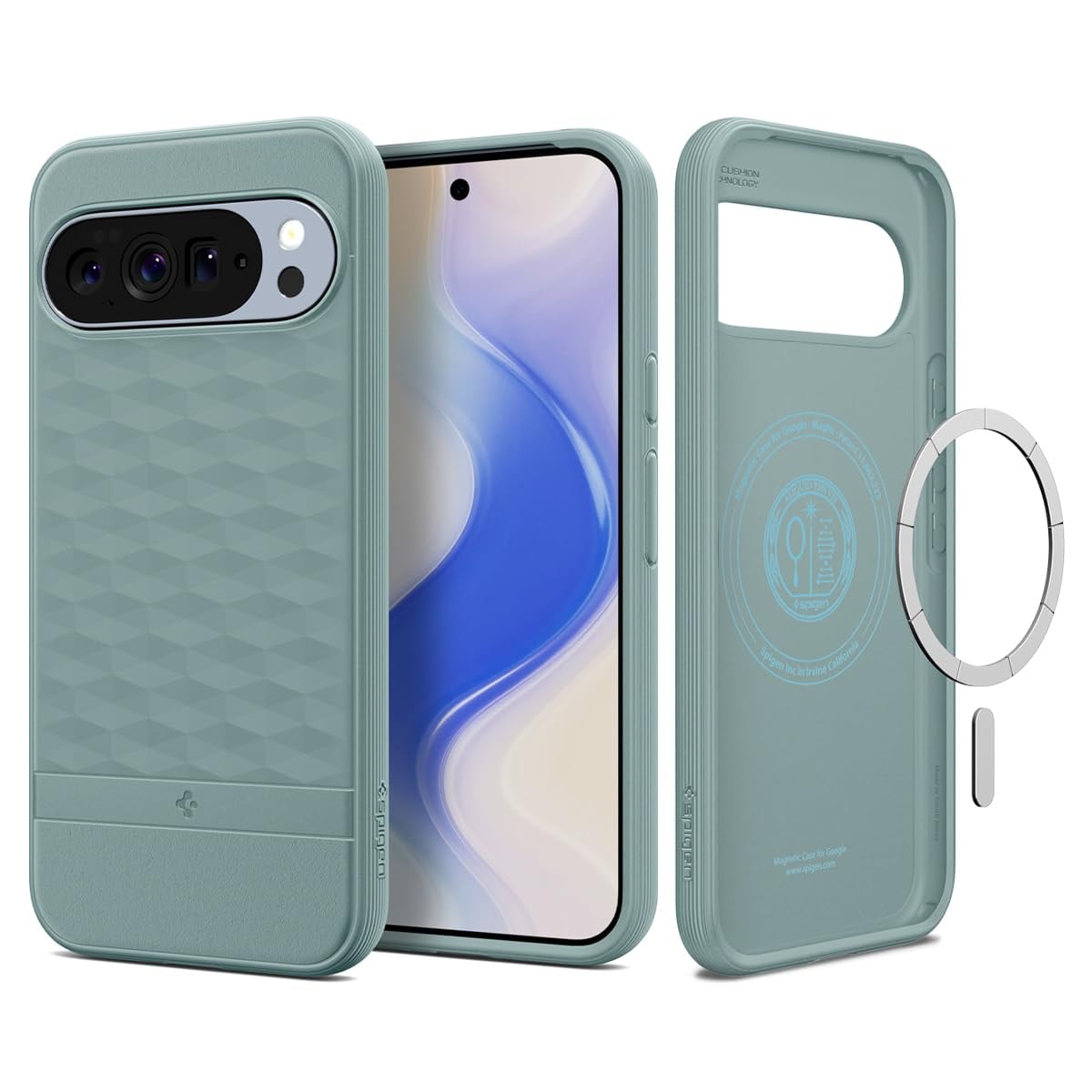 Spigen Pixel 10 / 10 Pro ケース パララックス・マグフィット (セージ・グリーン)