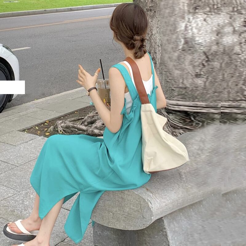 レディースサマードレス レッド 大人ガーリー スウィート キュート カジュアル 夏物 試着室96638523013