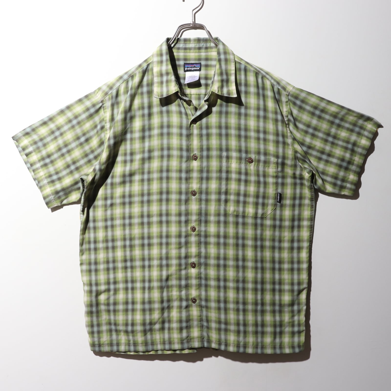 美品 M 05年 オンブレチェックシャツ Patagonia 緑 パタゴニア 美品 M 05年 オンブレチェックシャツ Patagonia 緑 パタゴニア