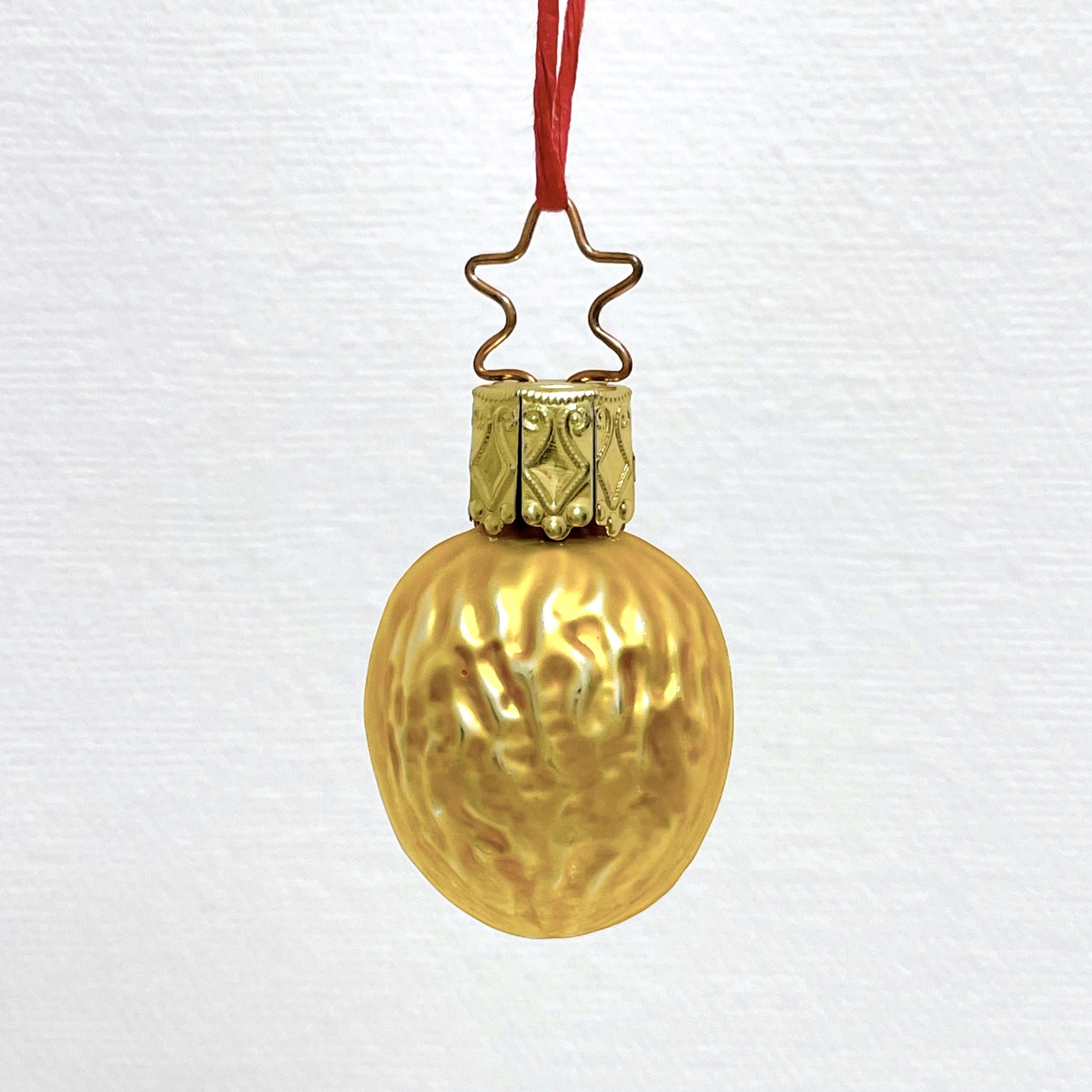 ビンテージ ドイツ INGE-GLAS社 ミニガラスオーナメント クルミ