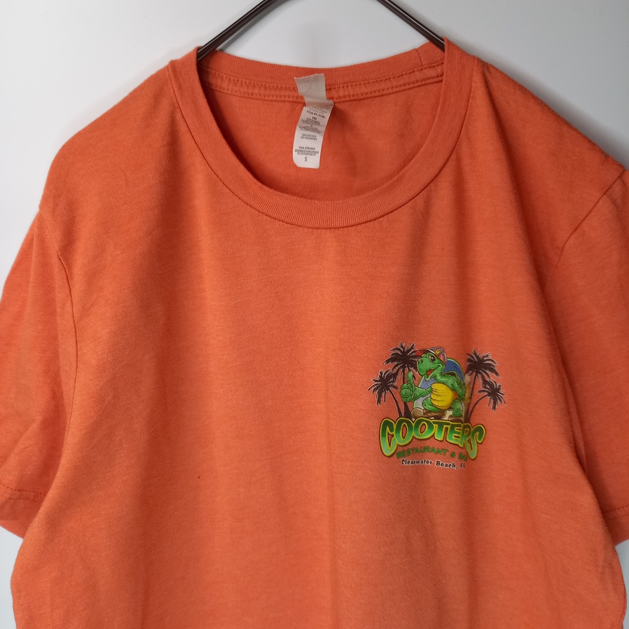 BELLA CANVAS　プリントTシャツ　半袖　企業ロゴ　くすみオレンジ　S