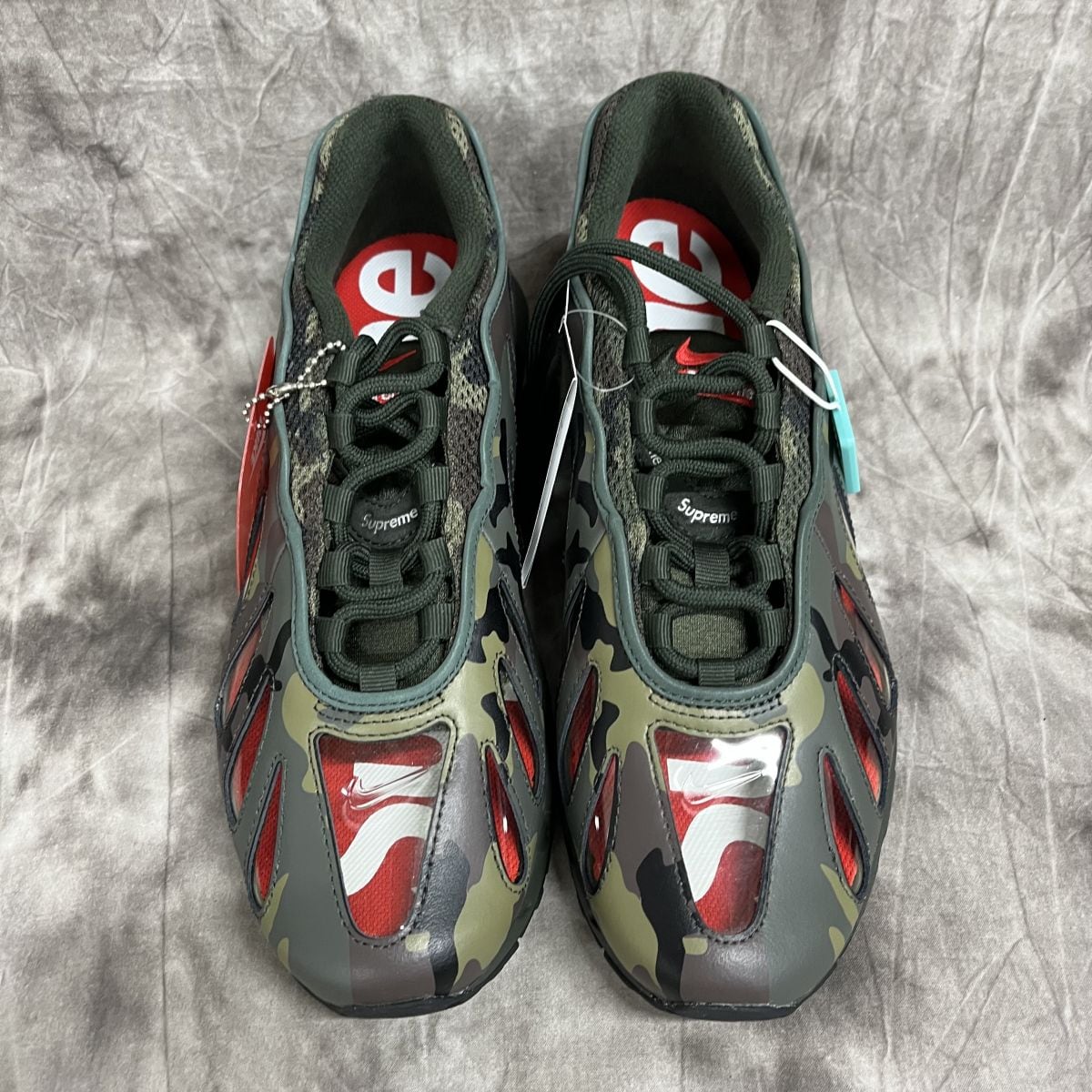 Supreme×NIKE/シュプリーム×ナイキ AIR MAX 96/エアマックス ダークアーミー/スピードレッド/クリア CV7652-300/27.5