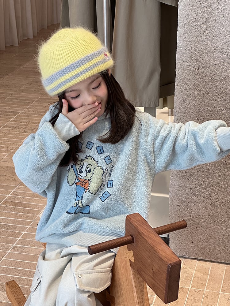 もこもこイラストパーカー