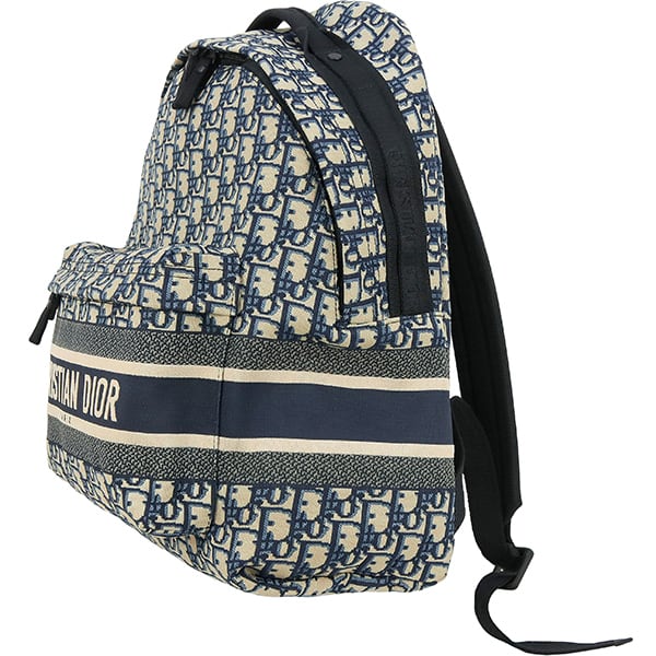 Used DIOR ディオール オブリーク バックパック ネイビー M6104STZQ