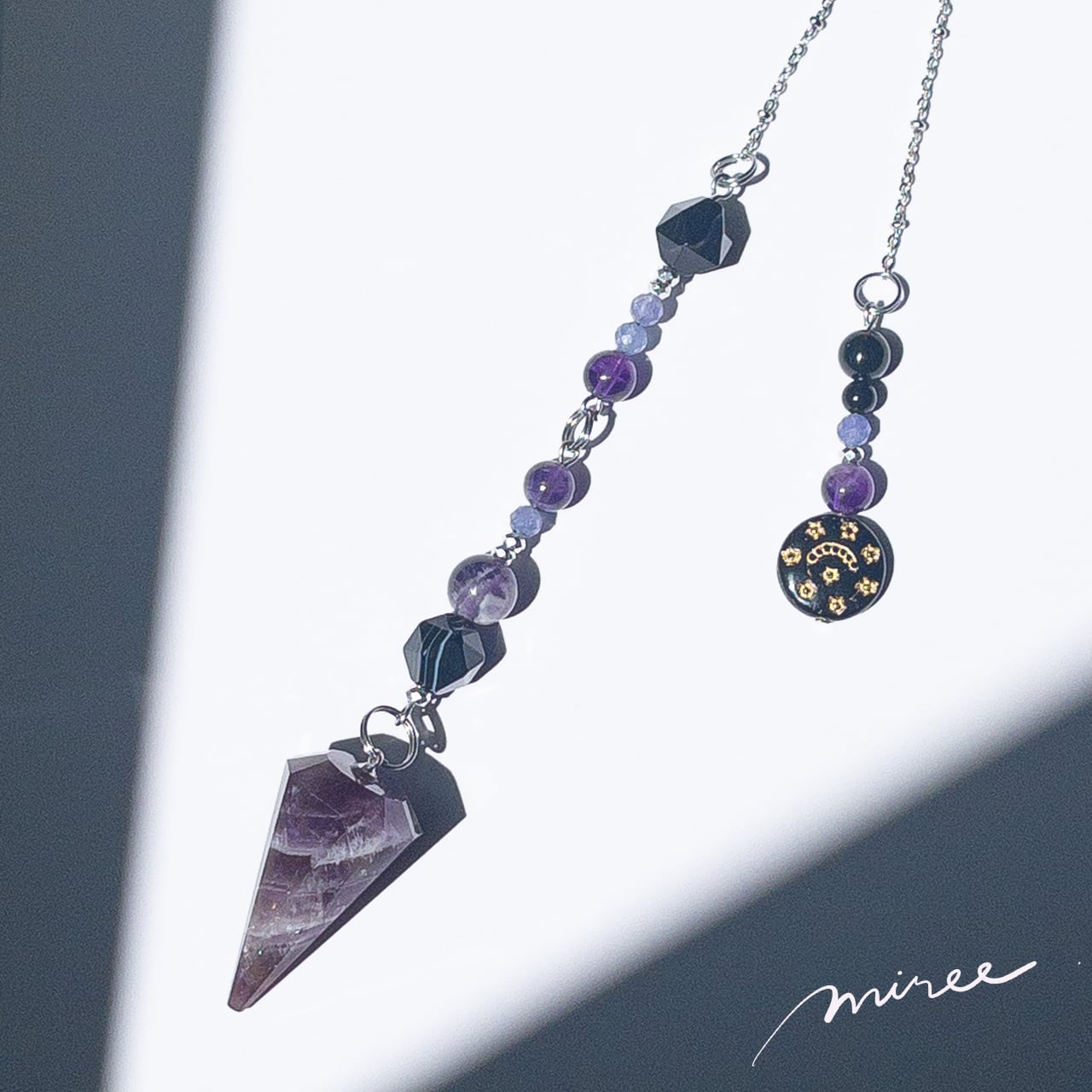ドリームアメジスト 夢を現実に変えるペンデュラム【ドリームアメジスト×オニキス】dream
