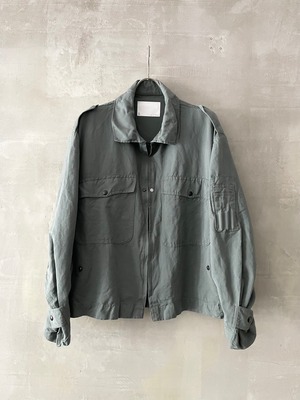 TrAnsference reshaped pilot jacket - sage