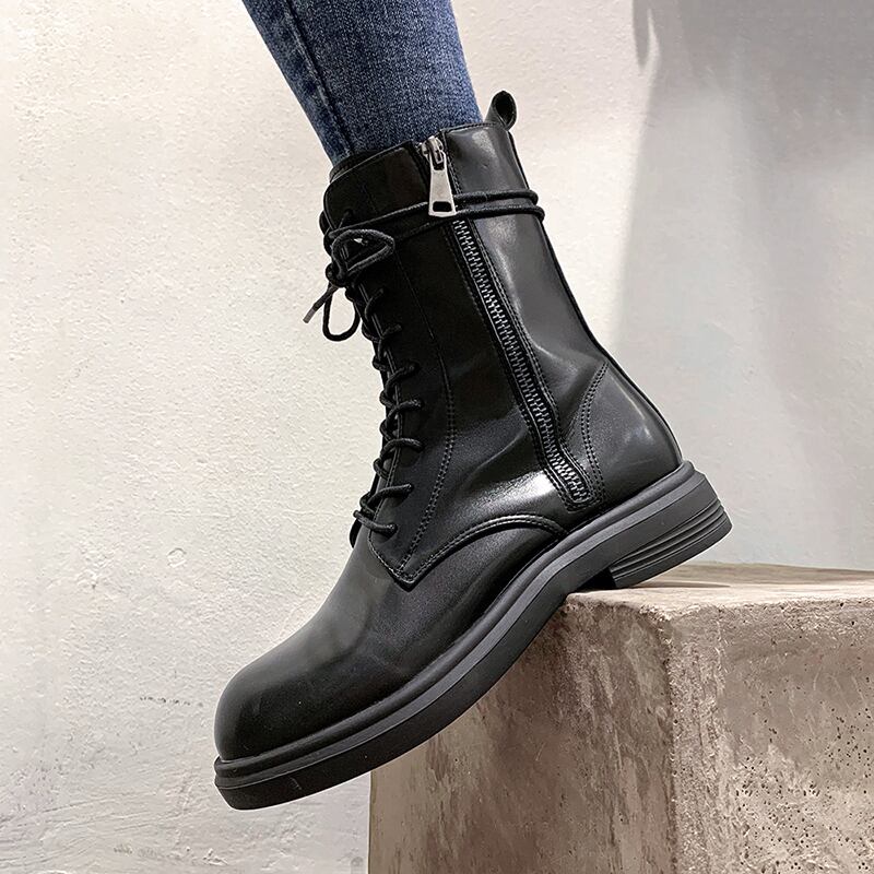 ブーツスタイルオータムウィンターショートブラックレッド 靴 シューズ 秋物 冬物 ラウンドトー フェイクシューズ96463111904