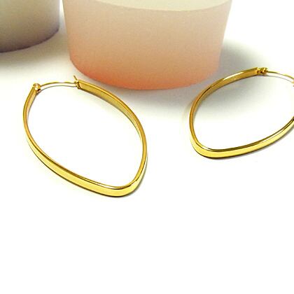 【年始セール】両耳用ステンレス フープピアス/eh840g